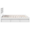 vidaXL Bed Frame with Headboard White 180 x 200 cm Solid Pine Wood