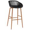 vidaXL Bar Chairs 2 pcs Black