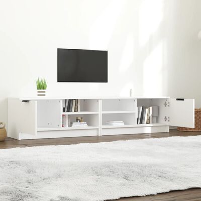 vidaXL TV Cabinets 2 pcs White 80x35x36.5 cm Engineered Wood