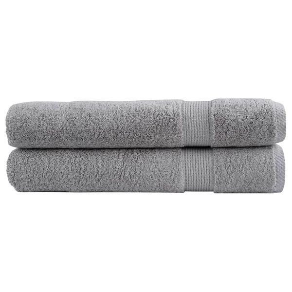vidaXL Premium Sauna Towels SOLUND 2pcs Grey 80x200cm 600gsm