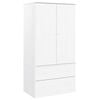 vidaXL Wardrobe "ALTA" White 90x55x170 cm Solid Wood Pine
