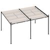 vidaXL Gazebo with Retractable Roof 400x300x233 cm Cream