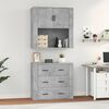 vidaXL Highboard Concrete Grey Engineered Wood