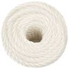 vidaXL Work Rope White 10 mm 100 m Polypropylene