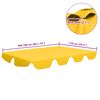 vidaXL Replacement Canopy for Garden Swing Yellow 188/168x145/110 cm