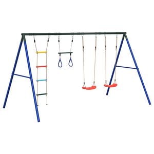 vidaXL Outdoor Swing Set with Swings. Trapeze. Ladder