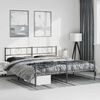 vidaXL Metal Bed Frame without Mattress with Footboard Black 183x213cm