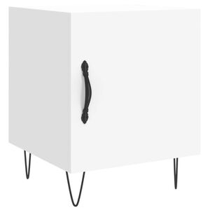 vidaXL Bedside Cabinet White 40x40x50 cm Engineered Wood