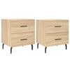 vidaXL Bedside Cabinets 2 pcs Sonoma Oak 40x35x47,5 cm Engineered Wood