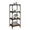 vidaXL Book Cabinet Brown Oak 40x33x100 cm Engineered Wood and Steel