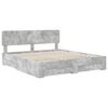 vidaXL Bed Frame Concrete Grey 180 x 200 cm Engineered Wood