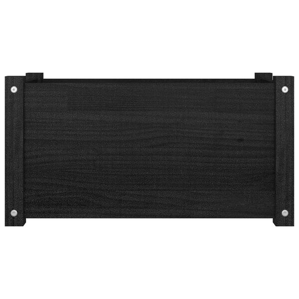 vidaXL Garden Planter Black 60x31x31 cm Solid Pinewood
