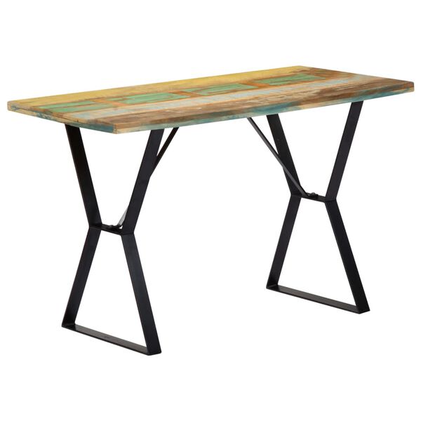 vidaXL Dining Table 120x60x76 cm Solid Reclaimed Wood