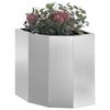 vidaXL Corner Planter Silver 30 x 30 x 35 cm Galvanised steel