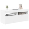 vidaXL TV Cabinet with LED Lights White 90x35x40 cm