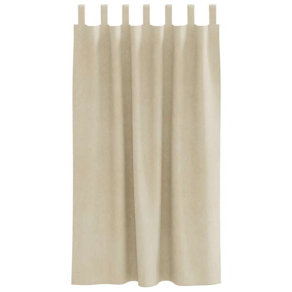 vidaXL Blackout Curtains 2 pcs Cream 140 x 175 cm Velvet