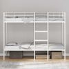 vidaXL Bunk Bed without Mattress White 90x190 cm Single Steel