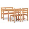 vidaXL 4 Piece Garden Dining Set Solid Wood Teak
