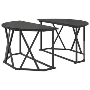 vidaXL Coffee Table Black Oak 80 x 80 x 42 cm