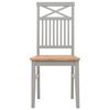 vidaXL Dining Chairs 2 pcs Grey Solid Oak Wood