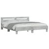 vidaXL Bed Frame with LED without Mattress Concrete Grey 200x200 cm