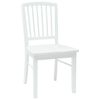 vidaXL Dining Chairs 2 pcs White 50 x 52.5 x 91 cm Solid Rubber Wood
