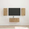 vidaXL TV Cabinet Set Wall-mounted 6 pcs Artisan Oak Engineered Wood