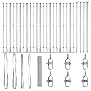 vidaXL Fence Post Silver