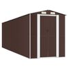vidaXL Garden Shed Dark Brown 192x689x223 cm Galvanised Steel