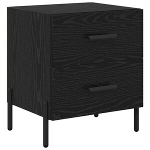 vidaXL Bedside Cabinet Black Oak 40 x 35 x 47.5 cm Engineered Wood