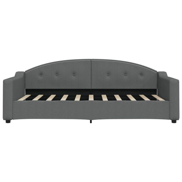 vidaXL Daybed with Mattress Dark Grey 90x190 cm Fabric