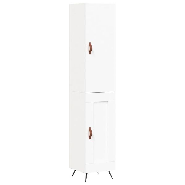 vidaXL Highboard White 34.5x34x180 cm Engineered Wood