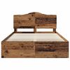 vidaXL Bed Frame with Headboard Old Wood 160 x 200 cm Solid Pine Wood