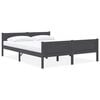 vidaXL Bed Frame | Grey | Solid pinewood, plywood | Double | Tough | Bed Frame