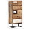 vidaXL Drawer Cabinet 45x30x105 cm Solid Reclaimed Wood