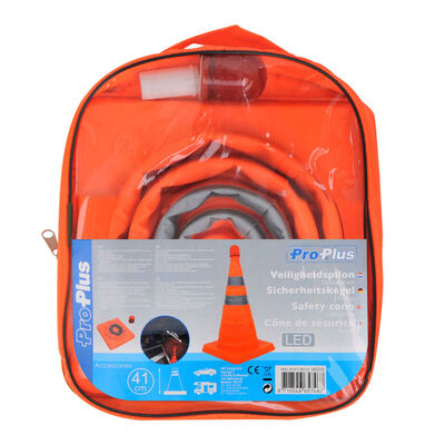ProPlus 2 pcs Safety Cones Collapsible with LEDs