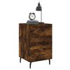 vidaXL Bedside Cabinet Smoked Oak 40x40x66 cm Engineered Wood