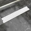 vidaXL Linear Shower Drain Bubble 630x140 mm Stainless Steel