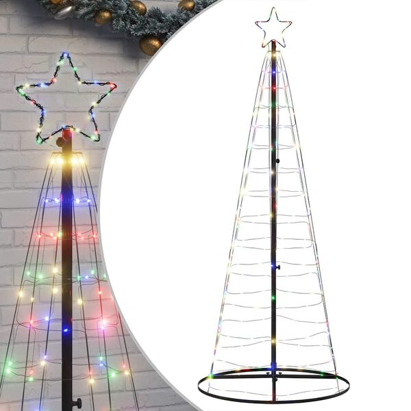 vidaXL LED Christmas Tree 200 LEDs Colorful 180 cm