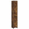 vidaXL Bathroom Cabinet Smoked Oak 30 x 33 x 190 cm Engineered Wood
