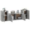 vidaXL 3 Piece TV Cabinet Set Concrete Grey Engineered Wood