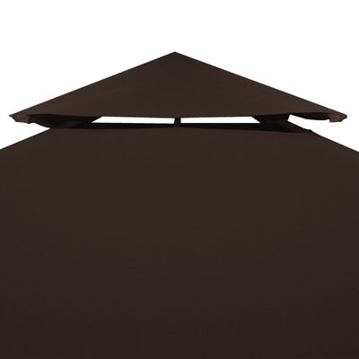 vidaXL 2-Tier Gazebo Top Cover 310 g/m² 3x3 m Brown