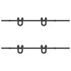vidaXL Sliding Door Hardware Kit 200 cm Steel Black