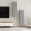vidaXL Wall-mounted TV Cabinets 2 pcs Grey Sonoma 30.5x30x110 cm
