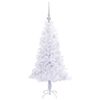 vidaXL Artificial Christmas Tree with Stand White 120 cm PVC and Steel