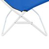 vidaXL Folding Beach Chairs 2 pcs Blue