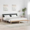 vidaXL Bed frame Brown and dark grey 180 x 200 cm Solid pine wood