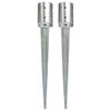 vidaXL Ground Spikes 2 pcs Silver 10x76 cm Galvanised Steel
