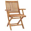 vidaXL Folding Garden Chairs 6 pcs Solid Teak Wood