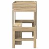 vidaXL Loft Bed Frame with Desk Sonoma Oak 90 x 190 cm Engineered Wood